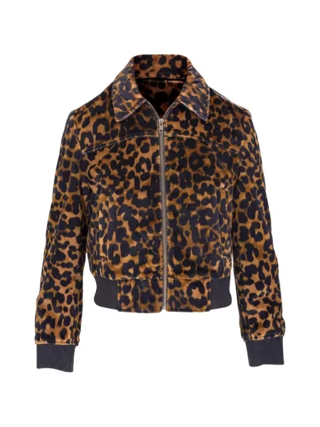Geacă R13 cu imagine cu model leopard maro