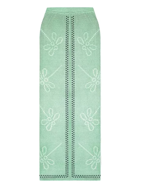 Dzianinowa spódnica Calle Del Mar zielona