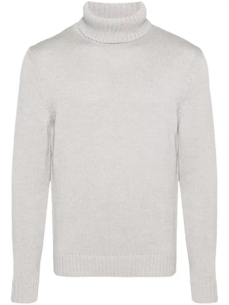 Sweter Zanone wełniany szary