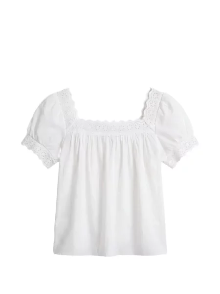 Top Reformation cu broderie alb