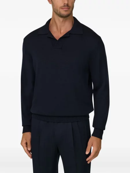 Μάλλινο polo Boggi Milano μπλε