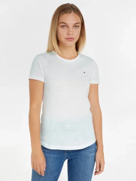 Тениска Tommy Hilfiger бежово
