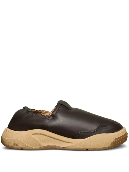 Sneakersy Ami Paris brązowe