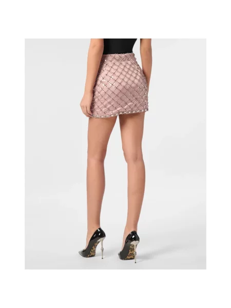 Spódnica mini Philipp Plein różowa