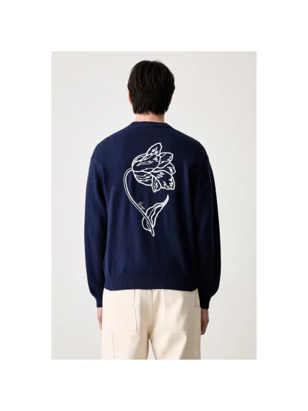 Kardigan Kenzo z logo niebieski