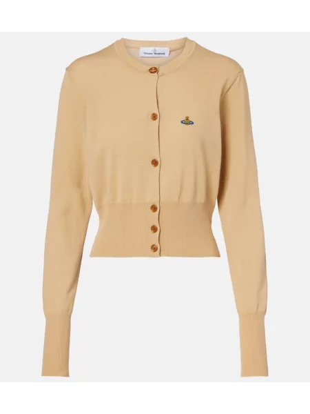 Kardigan Vivienne Westwood o krotszym kroju beżowy