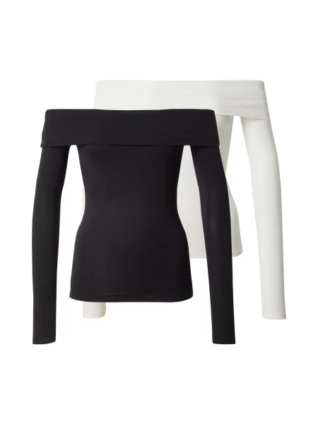 ABOUT YOU Tricou Lieselotte negru alb