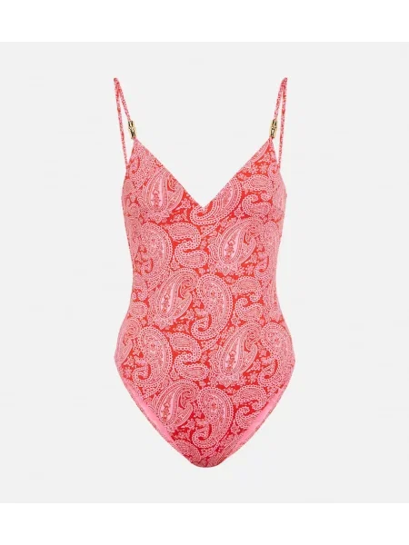 Costum de baie Heidi Klein cu imagine roz