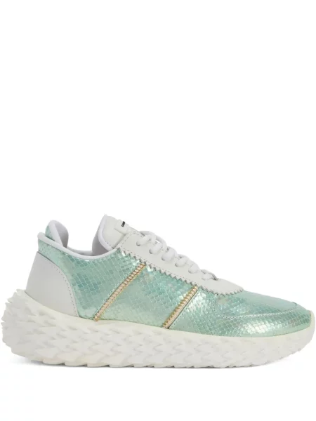 Sneakerși Giuseppe Zanotti Urchin cu șireturi din dantelă albastru