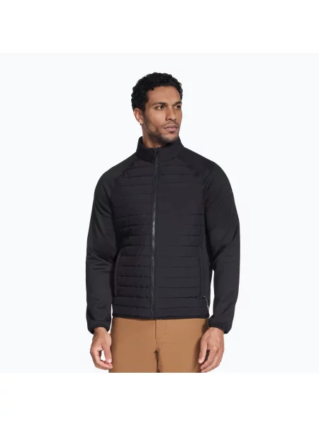 Geacă hibrid pentru bărbați SKECHERS The Hoodless Hybrid black negru