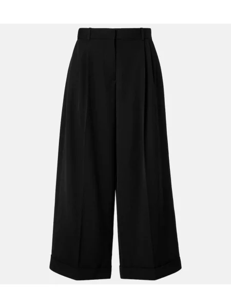 Pantaloni The Row cu picior lat negru