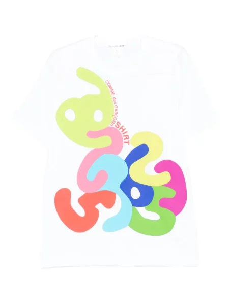 Tricou Comme Des Garçons Shirt cu imagine alb