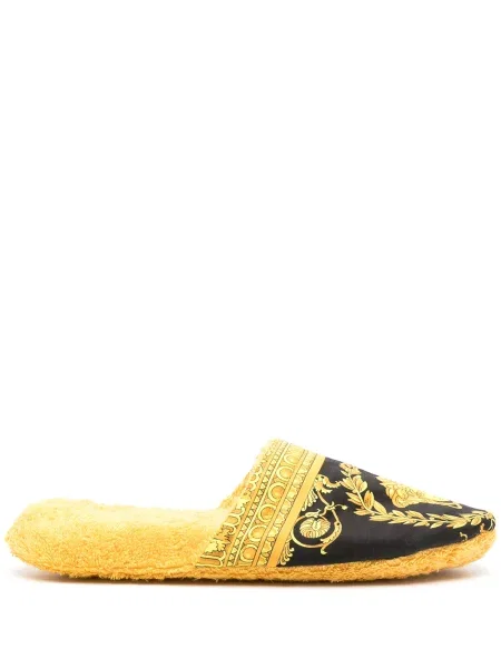 Papuci de casă Versace cu imagine negru