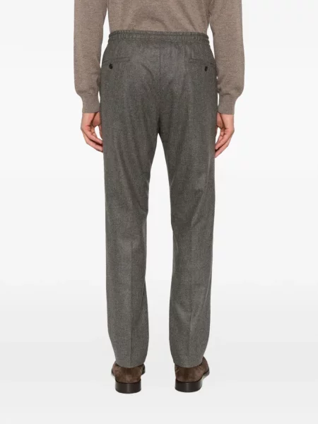 Pantaloni Corneliani de lână cu cordon maro