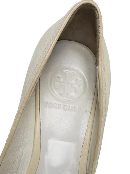 Pantofi cu toc Tory Burch din piele alb