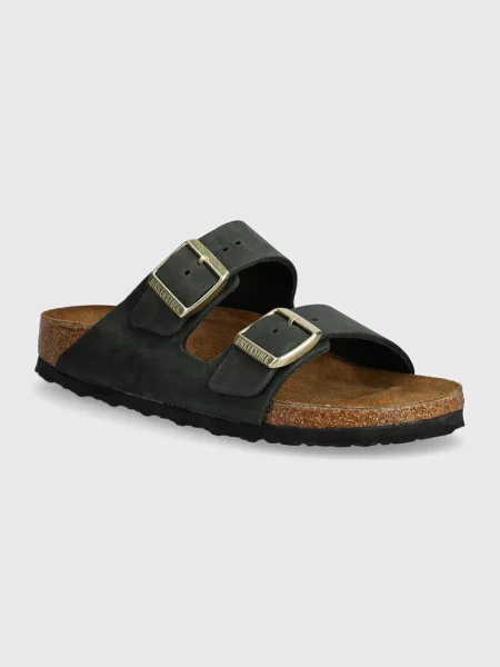 Birkenstock papuci din nubuc Arizona verde