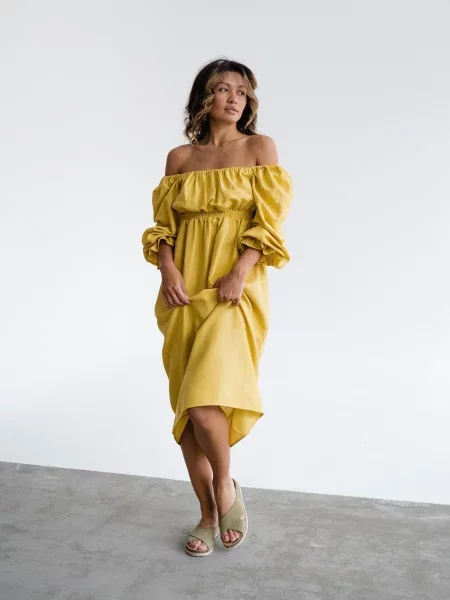 MON VOL Сукня міді жовтий