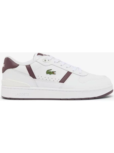 Buty do biegania Lacoste T-Clip Set Leather bordowy biały