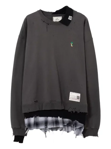 Hanorac Maison Mihara Yasuhiro zdrențuiți negru