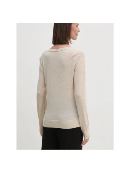 Sweter Tommy Hilfiger wełniany beżowy