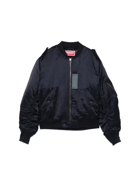 Lniany kurtka bomber Kenzo niebieski