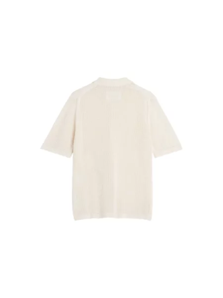 Dzianinowy kardigan Maison Kitsune z krótkim rękawem biały