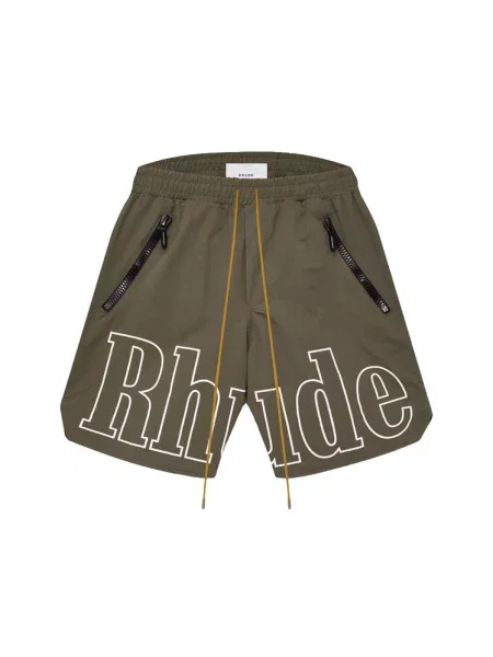 Szorty Rhude z logo zielone
