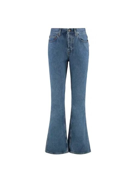 Jeansy dzwony Burberry z wysoką talią niebieskie