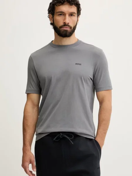 BOSS Green tricou pentru bărbați din cu Tee gri