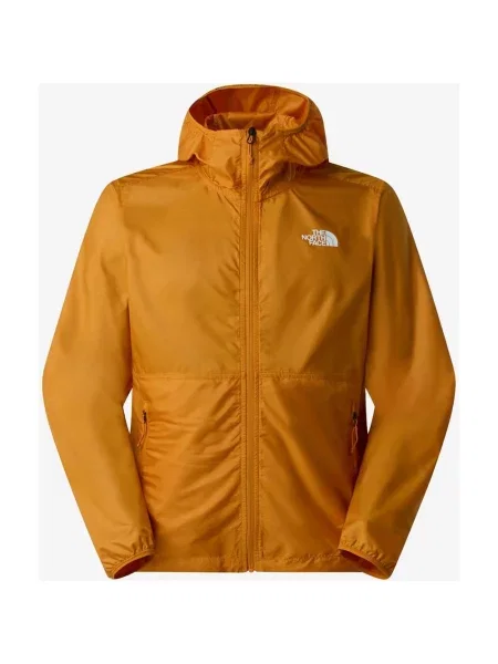 Kurtka cienka z kapturem The North Face Cyclone Wind jaskrawy S pomarańczowy