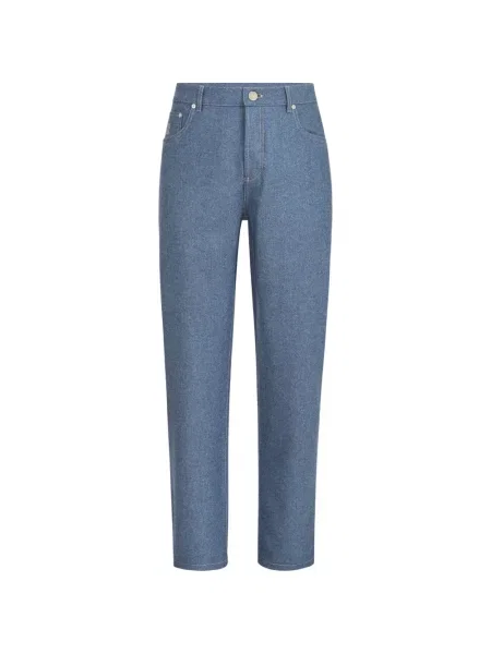 Pantaloni Brunello Cucinelli de lână cu 5 buzunare albastru