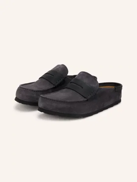 Sandały Birkenstock skórzane szare