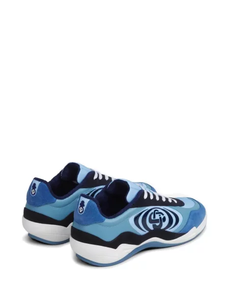 Bőr sneaker Casablanca autogrammal kék