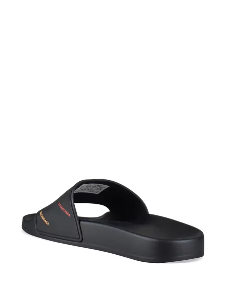 Șlapi Balenciaga cu imagine negru