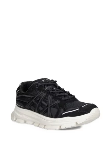 Sneakerși Armani Exchange chunky cu autograf negru