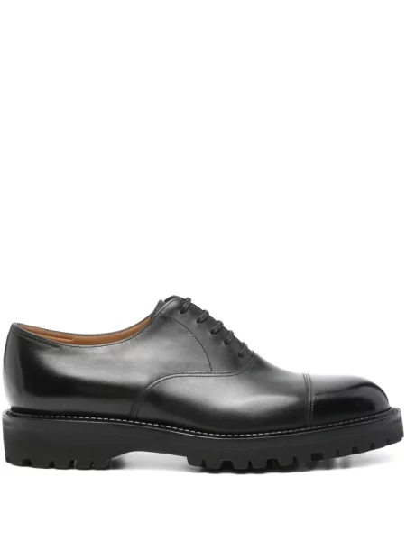 Șapcă John Lobb din piele negru