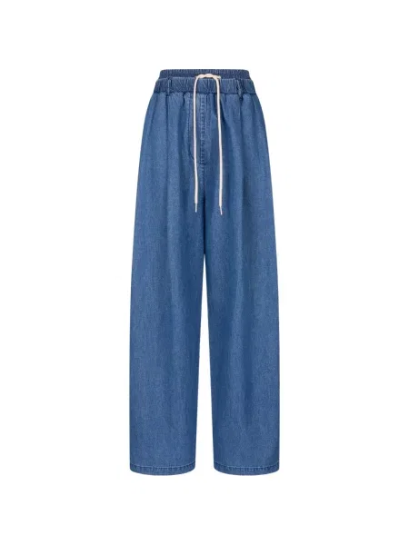 Blugi Tomboy cu cordon albastru