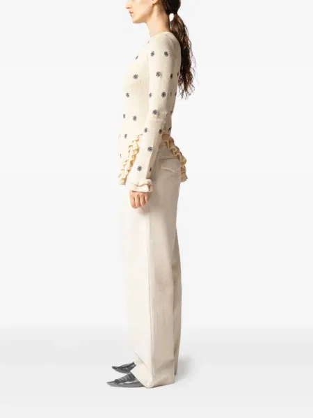 Top Muller Of Yoshiokubo cu model floral cu volane