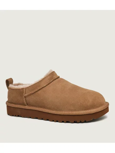 UGG Bocanci W Classic Micro | piele întoarsă | lână maro