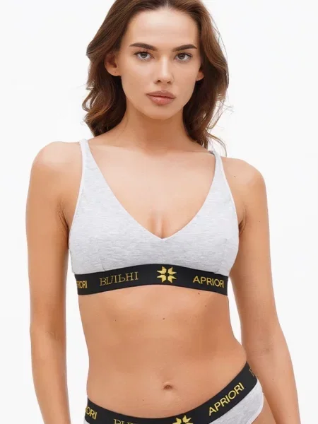 APRIORI Бюстгальтер Світло-сірий меланж сірий