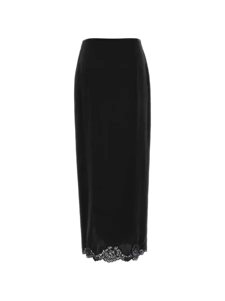 Fustă Valentino Garavani din satin negru