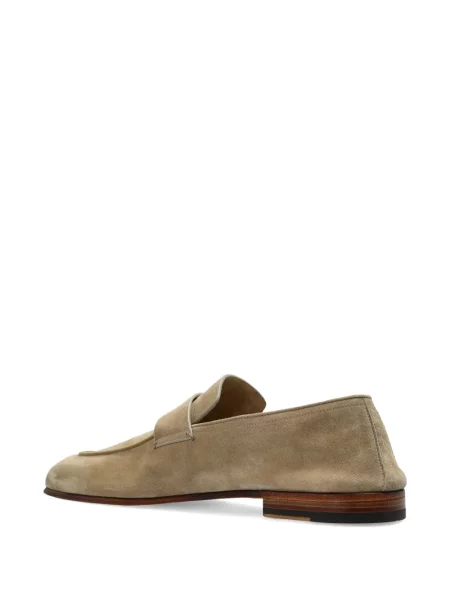 Pantofi loafer Eleventy din piele de căprioară cu bretele
