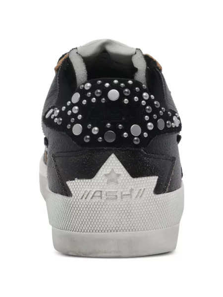 Sneakerși Ash din piele cu tepi negru