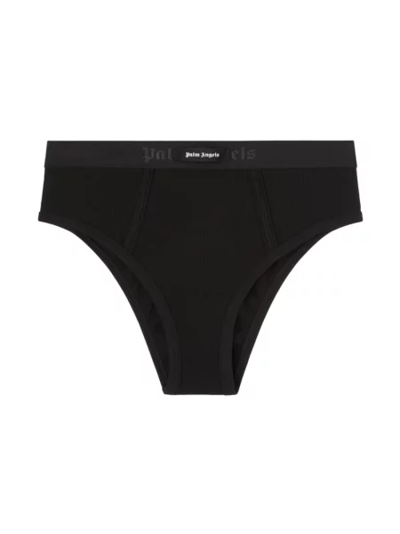 Majtki briefs Palm Angels z logo czarne