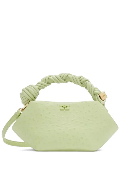 Geantă shopper Ganni verde