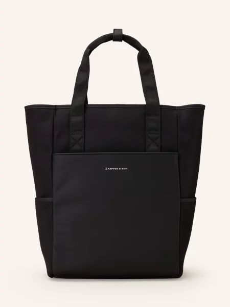 Kapten & Son Zestaw Lindby: Torba Do Przewijania Kosmetyczka Podkładka Do Przewijania I Przypinane Do Wózka schwarz czarny