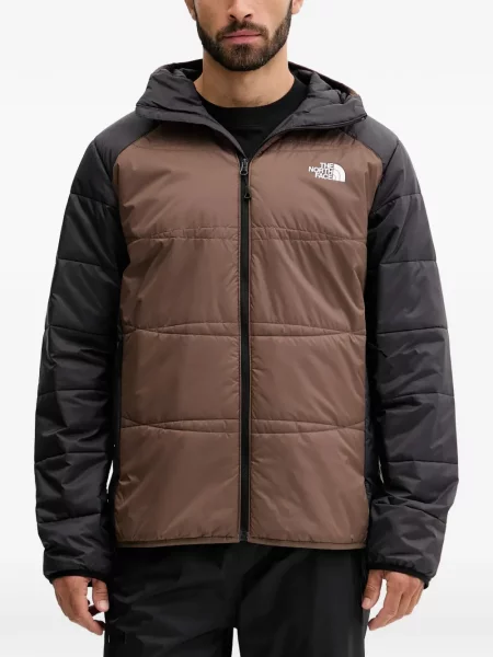 Geacă The North Face cu glugă maro