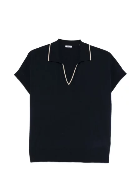 Top Aspesi cu decolteu în V albastru