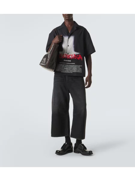 Cămașă Balenciaga cu imagine negru