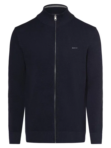 Gant Kardigan Mężczyźni marmurkowy M niebieski